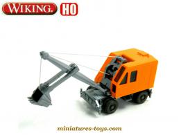 La pelleteuse excavatrice sur roues en miniature Wiking vintage au 1/87e H0 HO