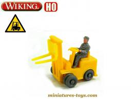 Le chariot elevateur type Clark en miniature de Wiking vintage au 1/87e H0 HO