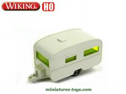 La caravane blanche en miniature de Wiking au 1/87e H0 HO
