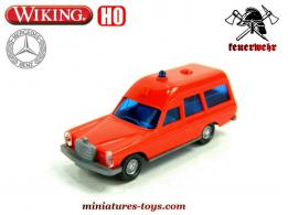 La Mercedes 200 ambulance pompiers miniature de Wiking au 1/87e H0 HO