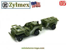 La jeep militaire et sa remorque en miniatures par Zylmex au 1/87e