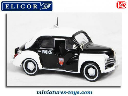 Voiture De Police Miniature Renault 4cv Police Blanche Et Noire 1 43