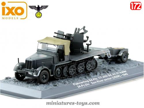 MAQUETTE WW2 BLINDES Semi Chenille Allemand Sdkfz 7/1 Flak Tamiya A