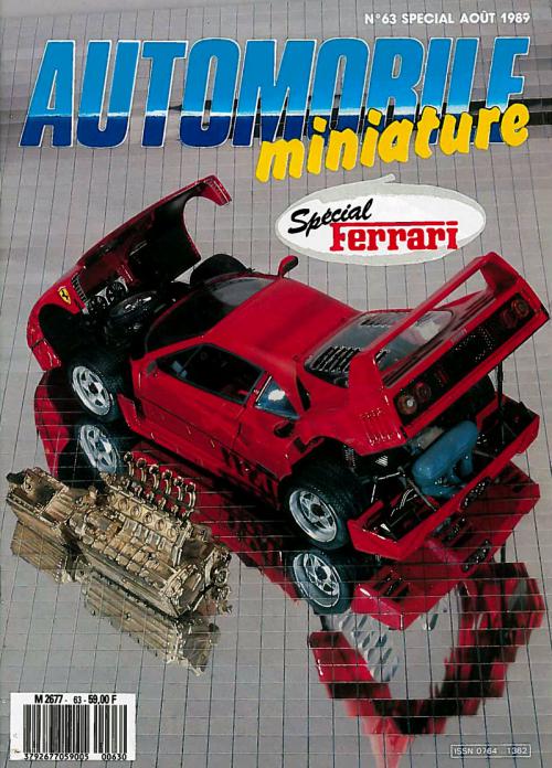 La revue Automobile Miniature n°63 de Août 1989 spécial Ferrari