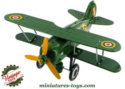 Avion Biplan 1920 – Jouet Ancien – Modèle DC