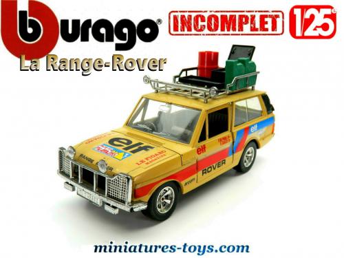 Le Range Rover Rallye des Pharaons en miniature Bburago au 1/25e
