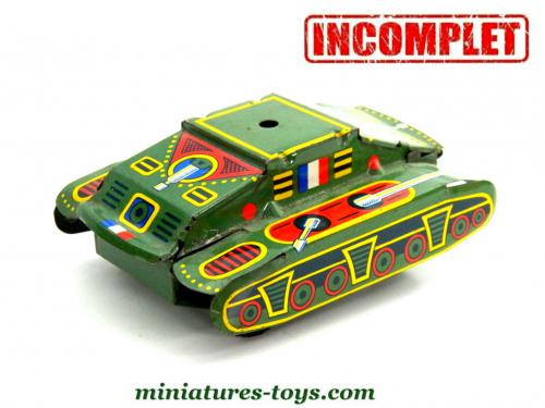 Char Miniature - Véhicule Militaire Jouet En Tôle - Modèle Réduit D'occasion - Collection