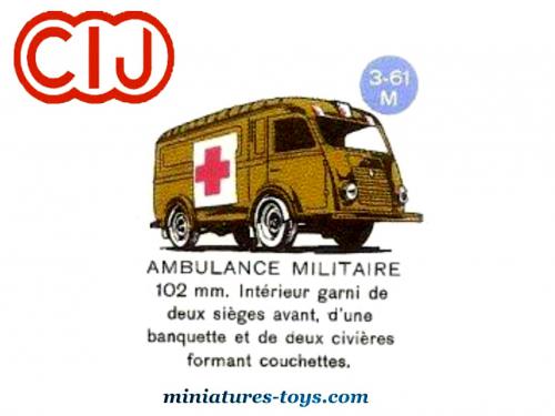 Le brancard du Renault 1000 kg ambulance militaire miniature de