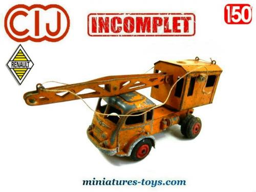 C.i.j cij micro 5 cm - camion renault faineant - gris et rouge - vintage - Jeux & Jouets