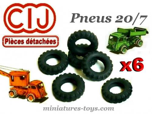 4 Pneus De Tracteur CIJ – Diamètre 8 Cm – Pièces Détachées Jouet