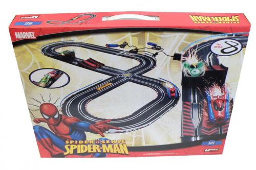 Le coffret circuit électrique Spiderman avec 2 voitures au 1/43e