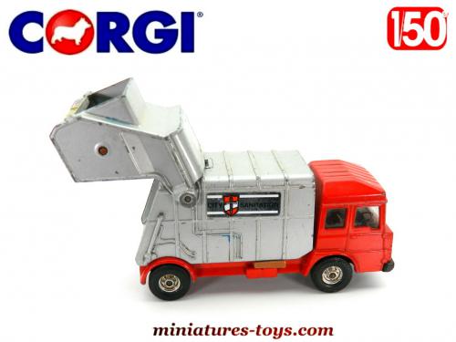 Corgi C1116 – Camion Poubelle Shelvoke & Drewry – Rouge/argent – 15cm – Occasion