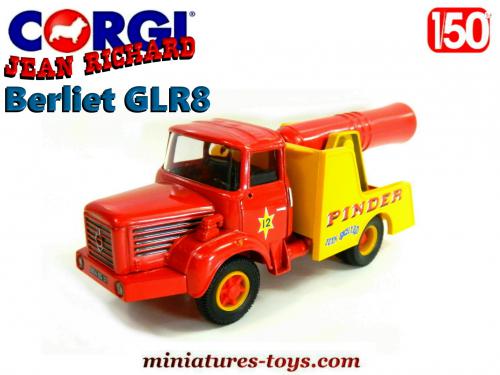 Miniature 1:43 - Tracteur Berliet Du Cirque Pinder - Avec Chevaux Sur Cabine - Pièce De Collection