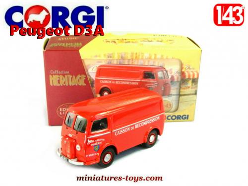 Miniature Corgi 1/43 – Peugeot D3A ST Brieuc – Van Caisson De Recompression – Occasion