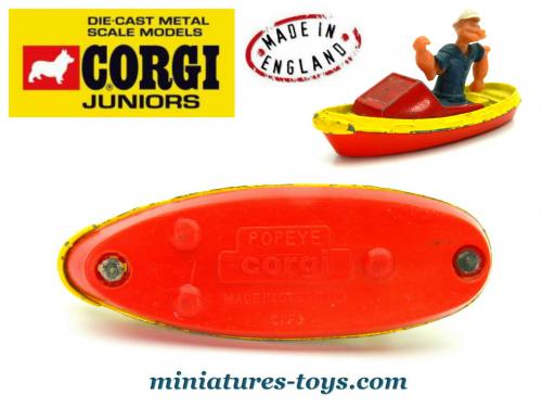 Voiture Miniature Vintage Années 70 Corgi - Thème Popeye, Bateau, Made In Great Britain - Occasion