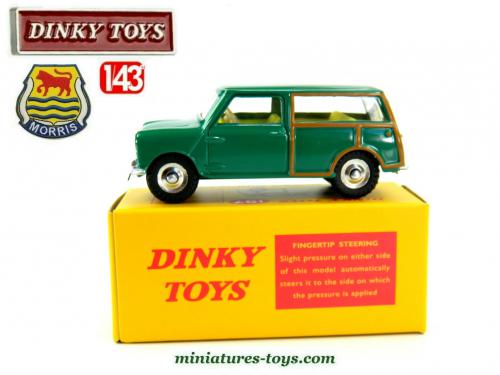 Voiture Miniature Dinky Toys Atlas - Morris Mini Traveller Verte, échelle 1:43, Réf. 197, Métal