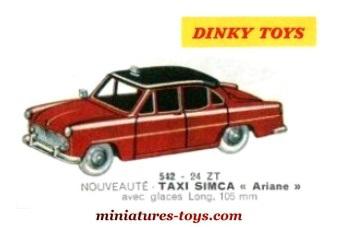 美品 FRANCE DINKY TOYS  SIMCA TAXI ミニカー Dinky 542, Simca Ariane Taxi - Free Price Guide & Review