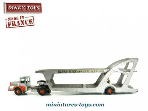CAMION REMORQUE PORTE VOITURE EN TOLE 85 CM TONKA SANS BOITE - Boutique