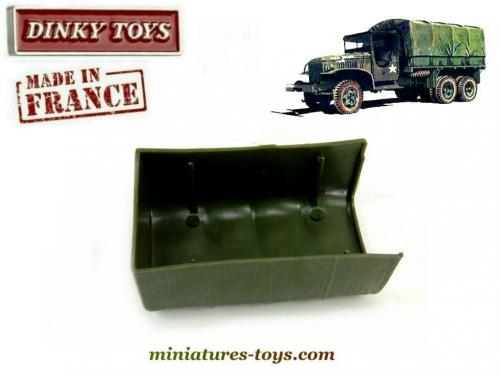 DINKY TOYS, GMC militaire USA baché n1 "dinky" + conducteur + jerrican