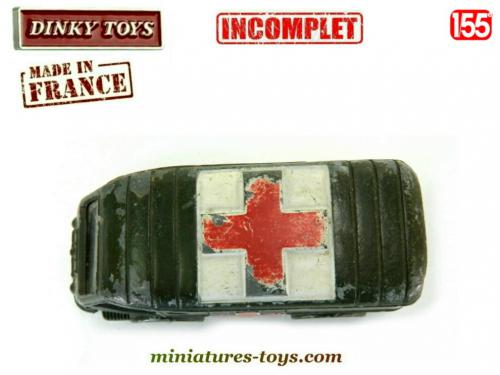 Dinky Toys Réf 80F - Renault Goelette Ambulance Militaire, Vert Armée, échelle 1/43