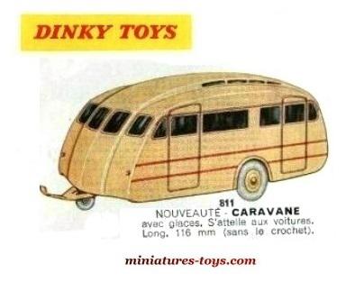 Dinky Toys N° 811 Caravane Avec Toit Strie En Boite D'Origine Ech