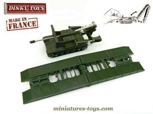 Ancien Jouet Dinky Toys - Char Poseur De Pont Militaire AMX - Version Gravée N1 - Occasion Collection