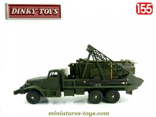 Camion Militaire Dinky Toys 884 - Brockway Poseur De Pont Avec Nacelle - Miniature De Collection Ancienne