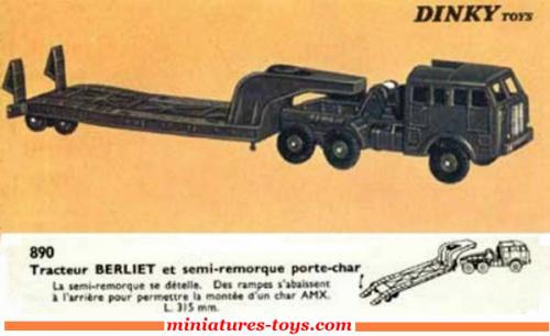 DINKY TOYS camion miliaire berliet 6X6 version N3 jantes pleines sans ref 80D h