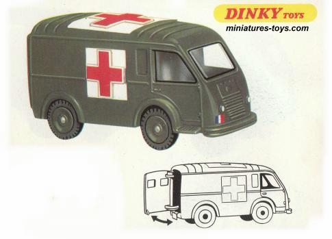 AJ702 DINKY TOYS FR AMBULANCE MILITAIRE RENAULT CARRIER Ref 820 BON ETAT