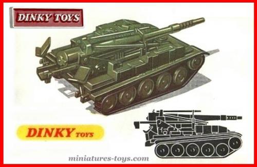 Dinky Toys Char AMX Canon Automoteur 155 Militaire 2E Version Jante Plastic A
