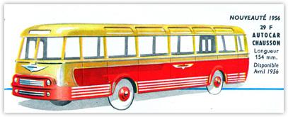 Dinky Toys France Ancien . Autocar Chausson , Num 29F . En Boîte d