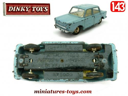 La Simca 1000 de 1962 bleue en miniature Dinky Toys au 1/43e