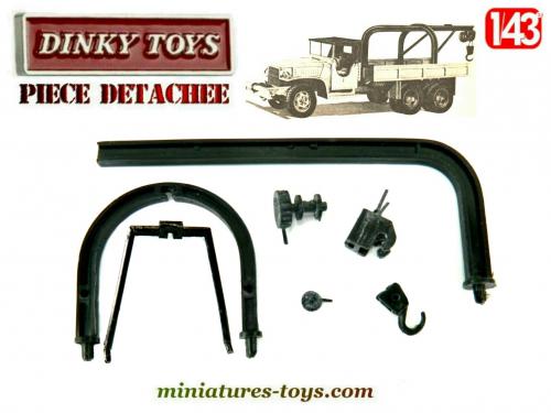 DINKY TOYS, GMC dépannage lot 7 militaire grue, complet gravé dinky