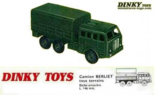 La bâche métal pour le camion Berliet T6 miniature de Dinky Toys France