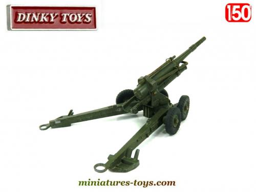 RARE FRENCH DINKY TOYS 80e OBUSIER de 155mm ABS Army Field Gun Boxed