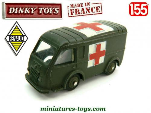 DINKY TOYS 80F AMBULANCE MILITAIRE RENAULT GOELETTE