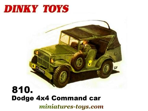 DINKY TOYS FRANCE véhicule militaire US WW2 DODGE COMMAND CAR Réf 810 DINKY TOYS FRANCE véhicule militaire US WW2 DODGE COMMAND CAR Réf 810
