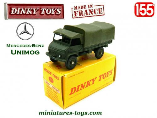 Dinky N°821 Camion Militaire Unimog Mercedes-Benz - 1/43 Avec Boîte, Excellent état