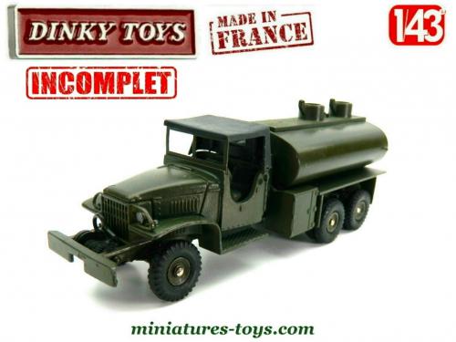 DINKY TOYS ANCIEN MILITAIRE GMC 6 X 6 BACHE référence 809