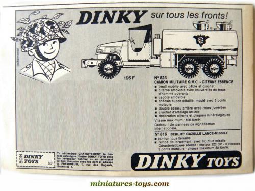 Le camion militaire GMC CCKW 353 6x6 bâché de Dinky Toys France incomplet