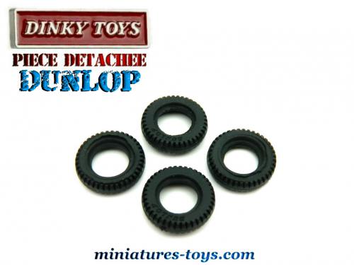 Lot de 4 pneus Dinky Toys 15/8 blancs lisses pour voitures Dinky séries