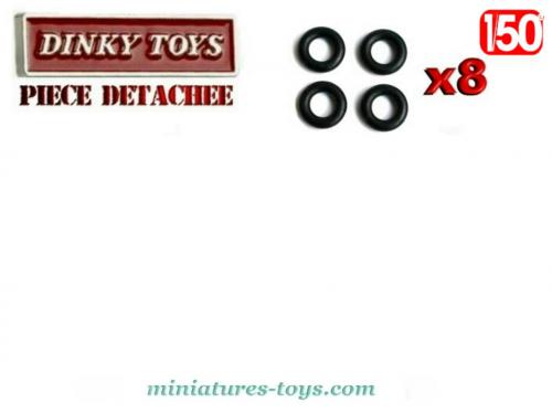 Les 4 pneus Dinky Toys 15/8 blancs striés pour voitures Dinky séries 24/500 Les 4 pneus Dinky Toys 15/8 blancs striés pour voitures Dinky séries 24/500