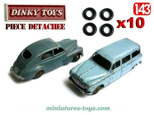 Lot De 20 Pneus Noirs Lisses 15 Mm - Pour Voitures Miniatures Dinky Antérieures à 1960, Restauration Collection