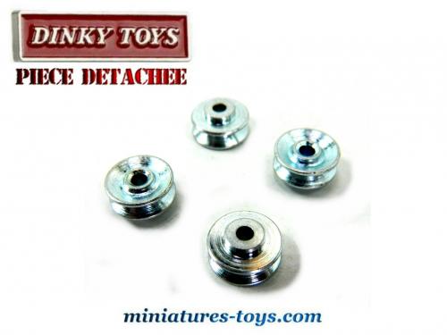 DTF730 Lot de 4 roues concaves en acier à peindre pour Dinky Toys 