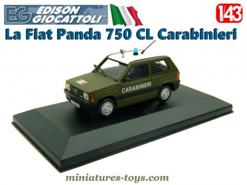 La Fiat Panda 750 CL Carabinieri en miniature de Edison-Giocattoli au 1/43e  miniatures-toys