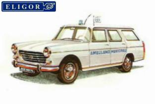 Peugeot 404 Break Pompiers - Eligor 1/43 - Ville De Soultz - Réf 100261 - Occasion