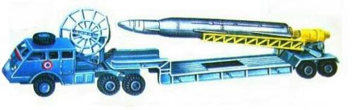Tracteur PACIFIC avec remorque lance-fusée - a photo on