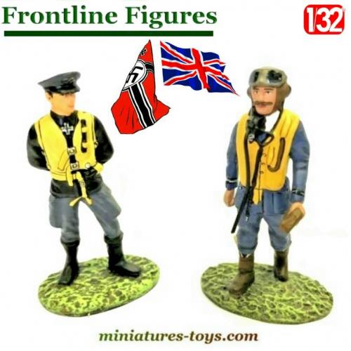 2 Soldats Britanniques Armée Des Indes - Figurines Plomb Frontline Figures 1/32