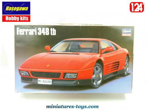 Miniature Ferrari 348 TB Grise - Échelle 1/24 Par Miniatures Du Chateau (édition Rare Edl Heco)