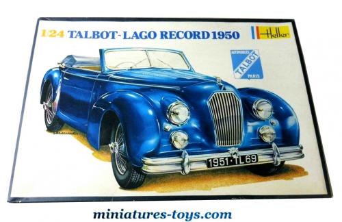 Talbot Lago Instrument La Talbot Lago Record 1950 miniature en maquette par Heller kits au 1 ...